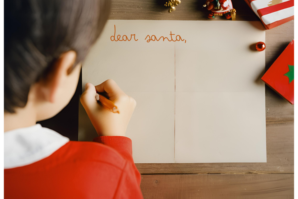 Niños escribiendo cartas a Santa Claus