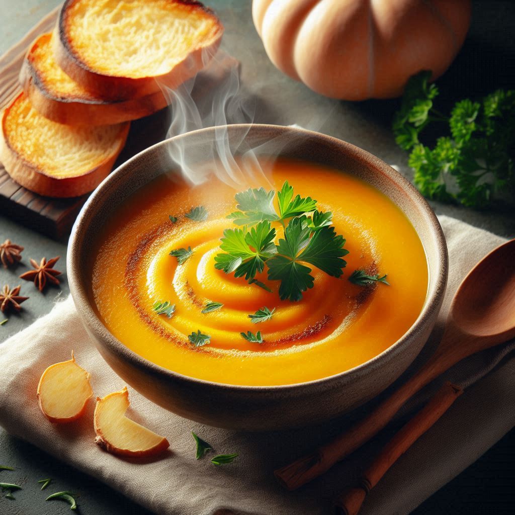 Sopa de Calabaza y Jengibre