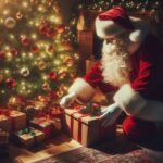Santa Claus entregando regalos